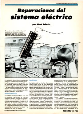 Reparaciones del sistema eléctrico -Enero 1989