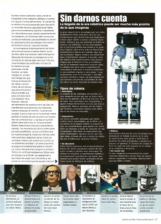 Latidos de acero inoxidable - El futuro de la robótica - Agosto 2004