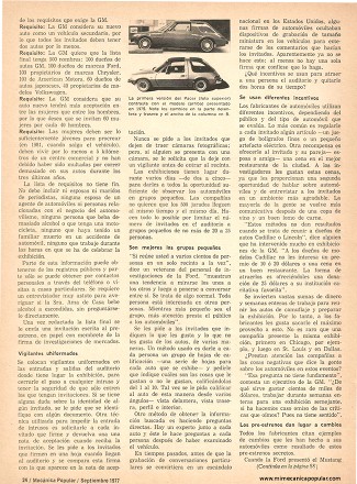 Misterio en la presentación de los nuevos carros - Septiembre 1977