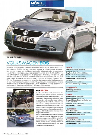 Volkswagen EOS - Noviembre 2006