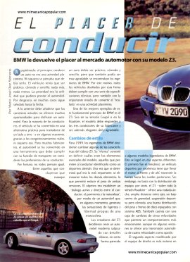 El placer de conducir: BMW modelo Z3 -Febrero 1999