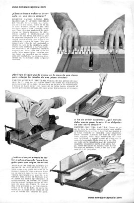 ¿Cómo lo haría Ud.? Sierra circular - Noviembre 1956