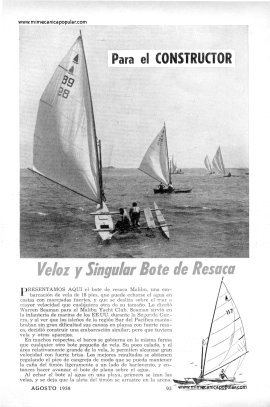 Veloz y Singular Bote de Resaca - Agosto 1958