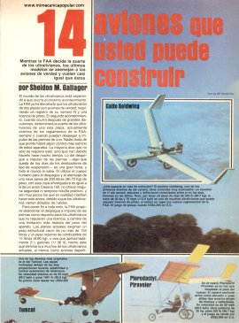 14 aviones superligeros - Septiembre 1982