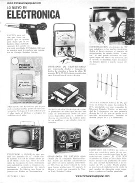 Lo nuevo en Electrónica - Octubre 1968