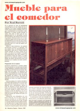 Mueble para el comedor - Febrero 1987