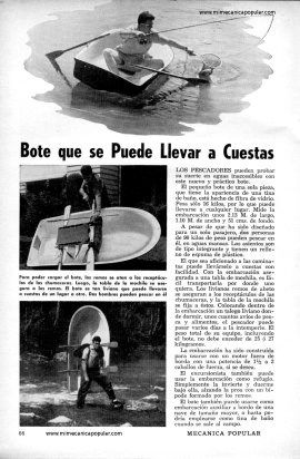 Bote que se Puede Llevar a Cuestas - Julio 1958