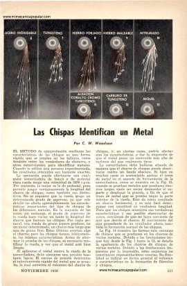 Las Chispas Identifican un Metal - Noviembre 1959
