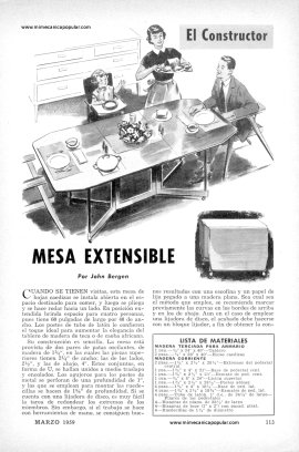 Mesa Extensible - Marzo 1959