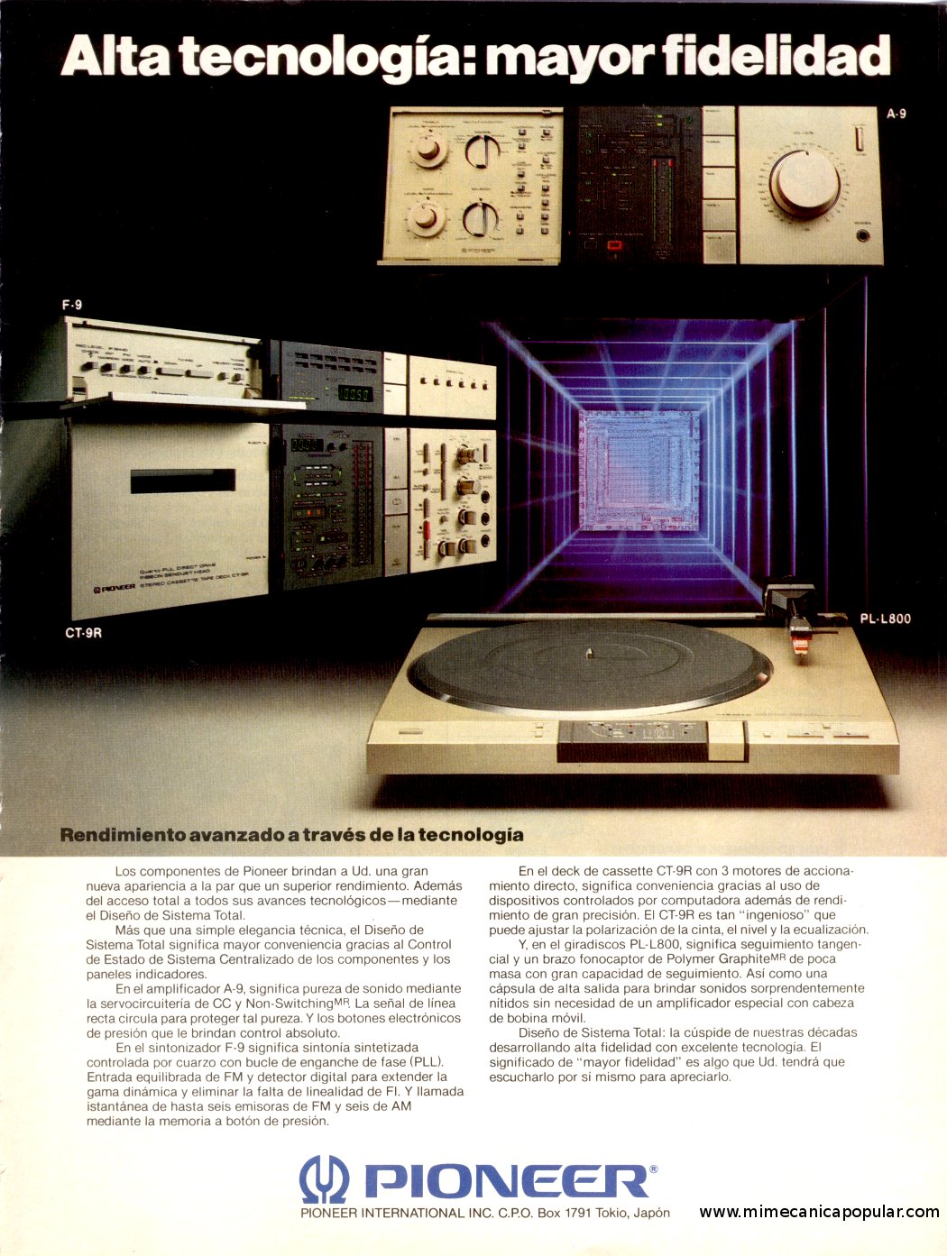 Publicidad - Pioneer - Enero 1982