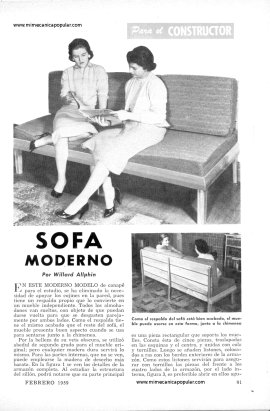 Sofá Moderno - Febrero 1959