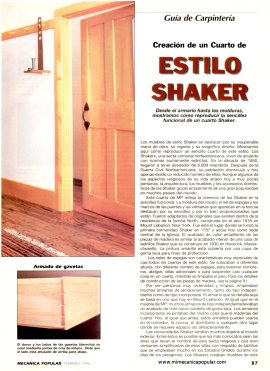 Construya Este Armario Estilo Shaker - Febrero 1996