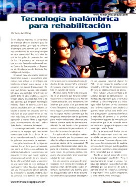 Tecnología inalámbrica para rehabilitación - Febrero 2003