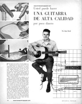 Usted puede hacer una guitarra de alta calidad - Noviembre 1964