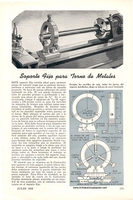 Soporte Fijo para Torno de Metales - Julio 1956