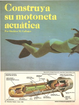 Construya su motoneta acuática - Enero 1982