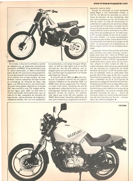 Nuevo estilo en la motocicleta Suzuki - Agosto 1982