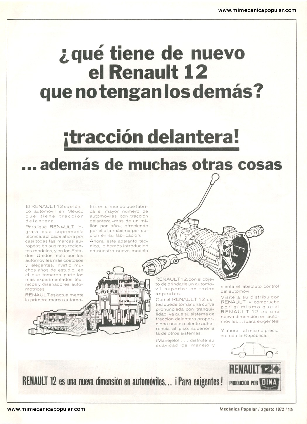 Publicidad - Renault 12 - Agosto 1972