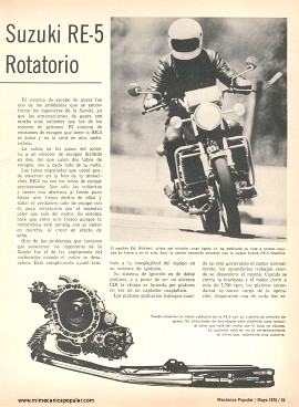 Motocicleta Suzuki RE-5 de Motor Rotatorio - Mayo 1975