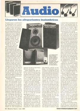 Audio: Altoparlantes Inalámbricos - Junio 1988