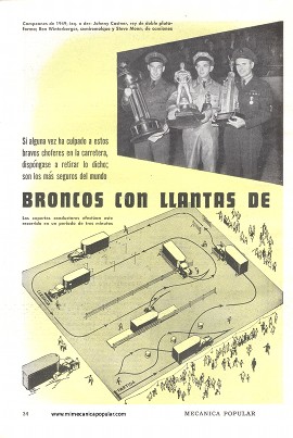 Broncos con Llantas de Caucho - Mayo 1950