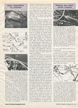17 formas de burlar a los ladrones de autos - Octubre 1972
