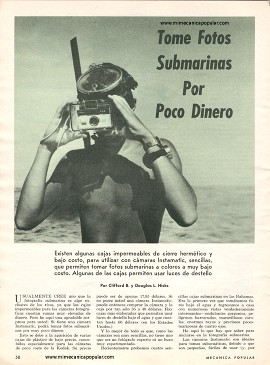 Tome Fotos Submarinas Por Poco Dinero - Septiembre 1969