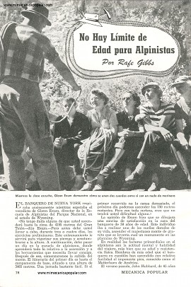 No Hay Límite de Edad para Alpinistas - Agosto 1951