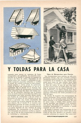 Marquesinas y toldas para la casa - Septiembre 1956