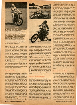 Técnicas para el buen motociclista - Mayo 1977
