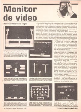 Nuevos cartuchos de juegos Atari 2600 - Septiembre 1983