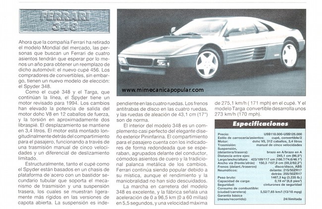 Ferrari 348 - Abril 1994