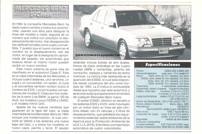 Mercedes-Benz E-Class - Junio 1994