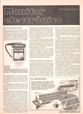 Monitor electrónico - Septiembre 1983
