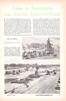 Cómo se Construyen Las Nuevas Supercarreteras - Mayo 1958
