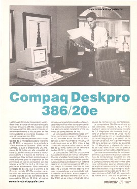 Computadora Compaq Deskpro 386 20e - Febrero 1989