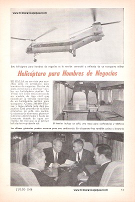 Helicóptero para Hombres de Negocios - Julio 1958