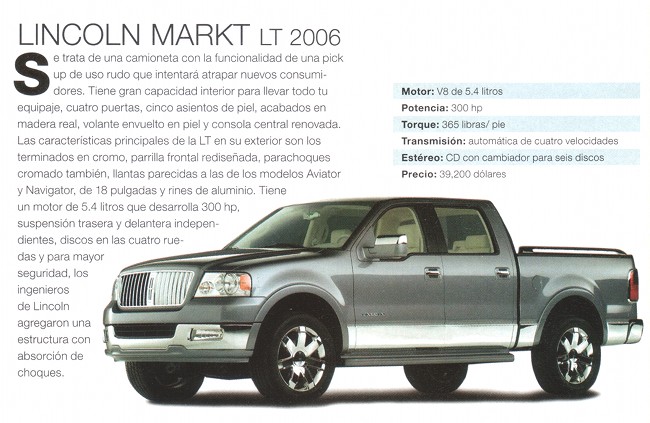 Lincoln Markt LT 2006 - Abril 2005
