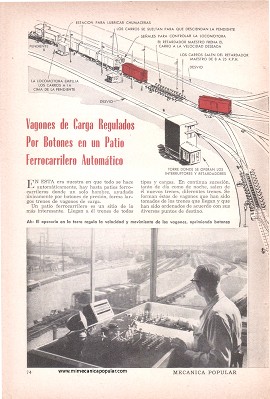Vagones de Carga Regulados Por Botones en un Patio Ferrocarrilero Automático - Diciembre 1952