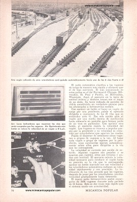 Vagones de Carga Regulados Por Botones en un Patio Ferrocarrilero Automático - Diciembre 1952