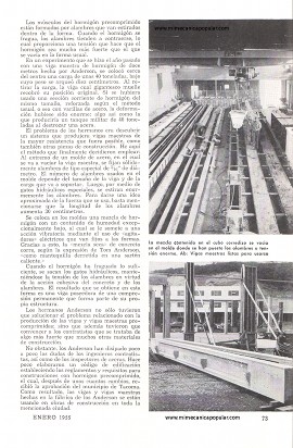 Hormigón Precomprimido en la Fábrica - Enero 1955