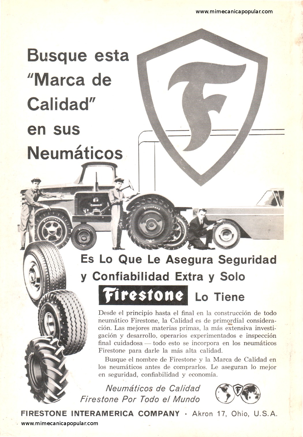 Publicidad - Neumáticos Firestone - Septiembre 1961