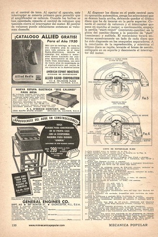 Amplificador Portátil para Cambia-Discos de 45 r.p.m. - Febrero 1950