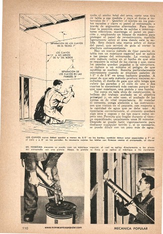 Como Cortar, Clavar y Encintar Tabla de Fibra - Febrero 1961