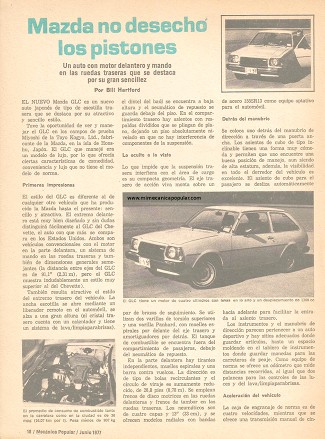 Mazda no desechó los pistones - Junio 1977