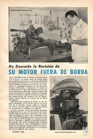 No descuide la revisión de su motor fuera de borda - Junio 1956