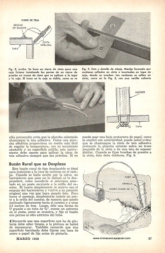Usos de la tela adhesiva - Marzo 1958