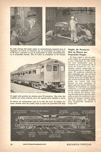 Vagón de pasajeros que se mueve por propulsión propia - Febrero 1950