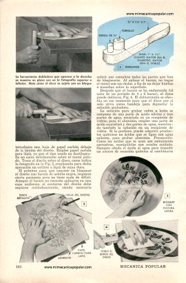 Atractivos Objetos de Metal Grabado - Octubre 1954