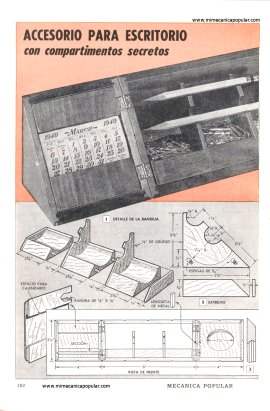 Accesorio para escritorio con compartimientos secretos - Septiembre 1949